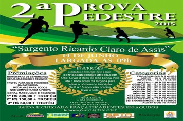 Prefeitura organiza 2ª Prova Pedestre “Sargento Ricardo Claro de Assis” dia 14