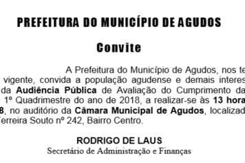 Convite para a Audiência Pública