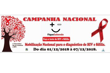 Prefeitura de Agudos vai realizar testes gratuitos de HIV e Sífilis durante Campanha Nacional de Combate ao HIV