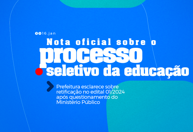 Nota da Prefeitura de Agudos sobre o Processo Seletivo dos Professores